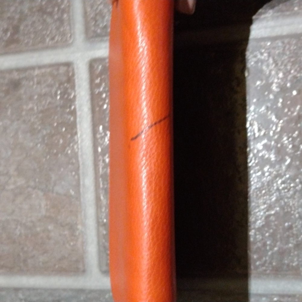 Dainer Orange leather full zipper 12 card slots wallet - Picture 4 of 10